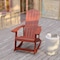 Flash Furniture Red Poly Resin Adirondack Style Rocking Chair JJ-C14705-RED-GG - alternate 10